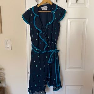 Raindrop wrap dress